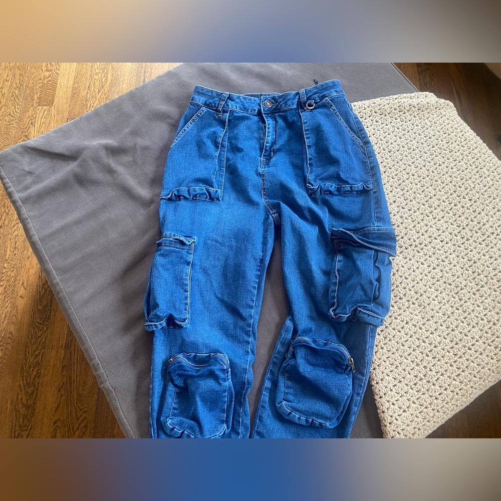 forever 21 high rise cuffed cargo pants